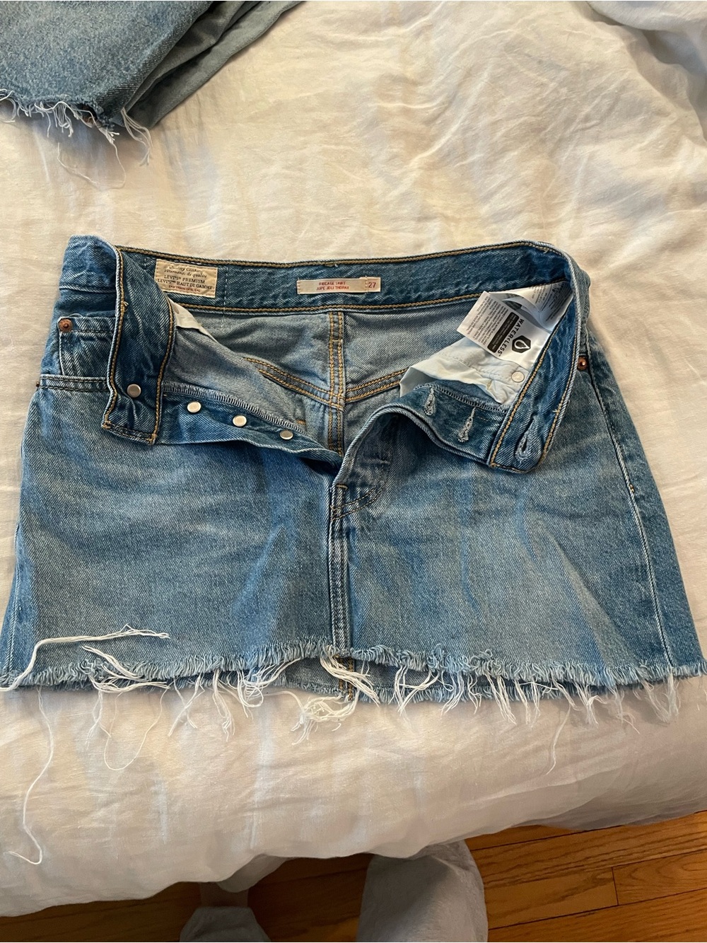 Levi's Light Blue Denim Mini Skirt